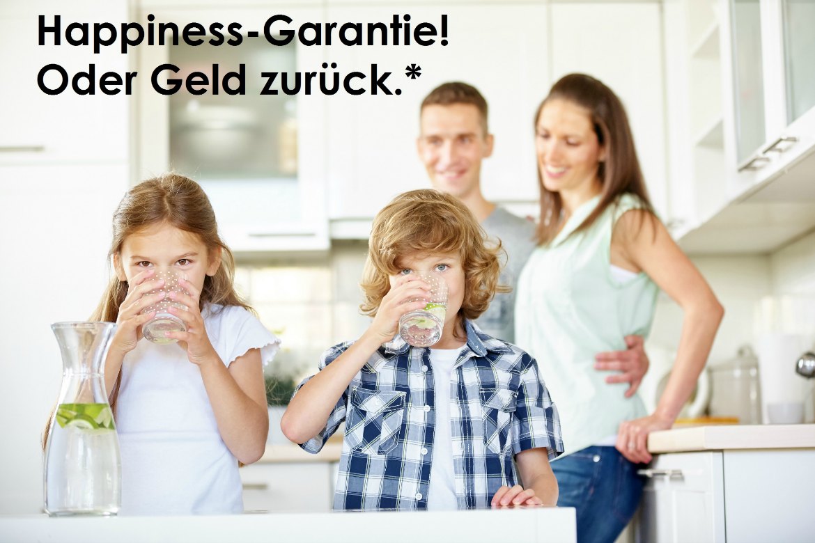 Happiness Garantie bei Elemento4 Wasserfiltern